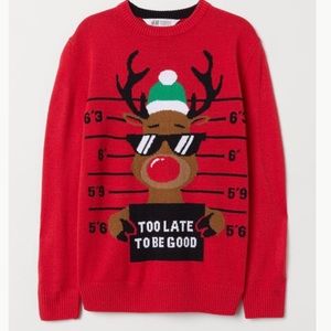 Boys Christmas Reindeer Crewneck